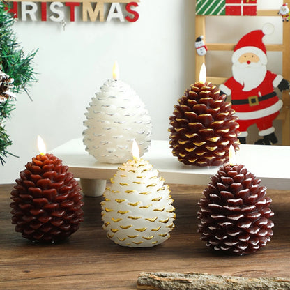 LED Pine Cone Candle - Electronic Flameless Candle
