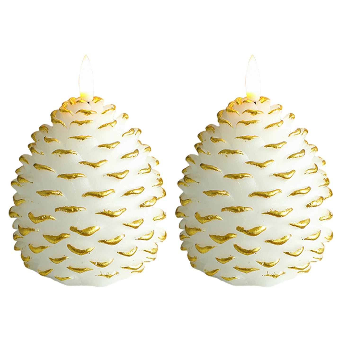 LED Pine Cone Candle - Electronic Flameless Candle