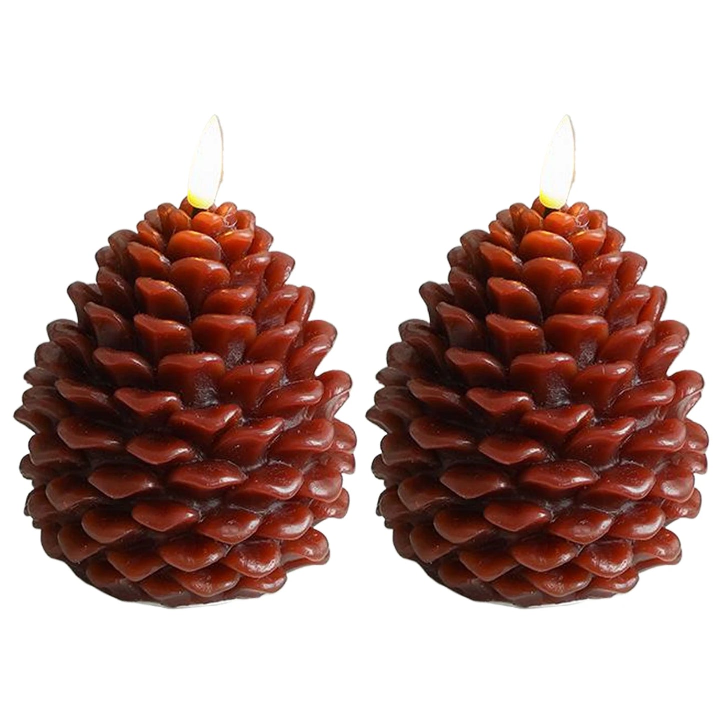 LED Pine Cone Candle - Electronic Flameless Candle