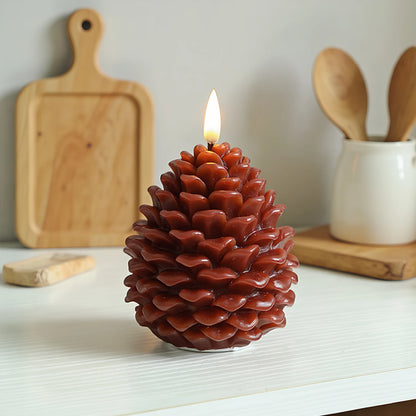 LED Pine Cone Candle - Electronic Flameless Candle