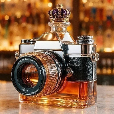 Camera-Shaped Glass Decanter