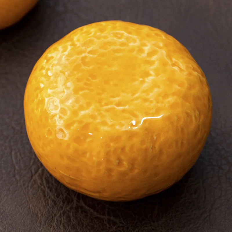 Orange Ceramic Tea or Storage Pot