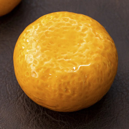 Orange Ceramic Tea or Storage Pot