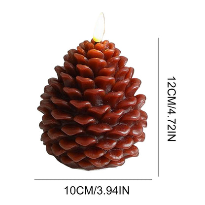 LED Pine Cone Candle - Electronic Flameless Candle